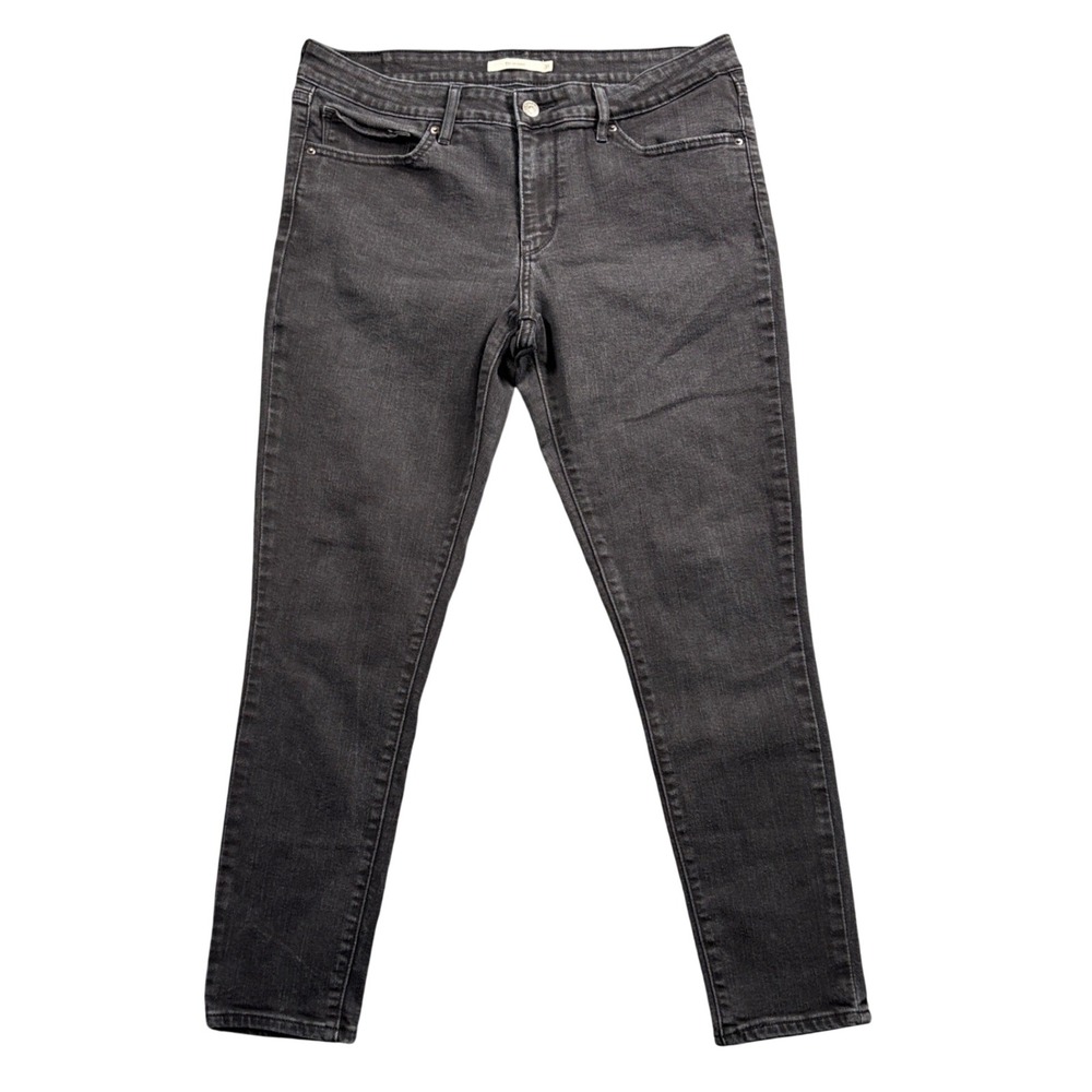 Levi's 711 Skinny Jeans Womens 31 Gray Stretch Y2K Grunge Indie Denim